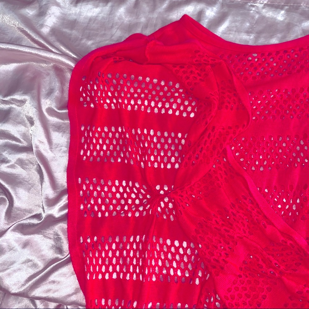 Cenit Knit Pink Poncho Cover Up - Picture 3 of 4